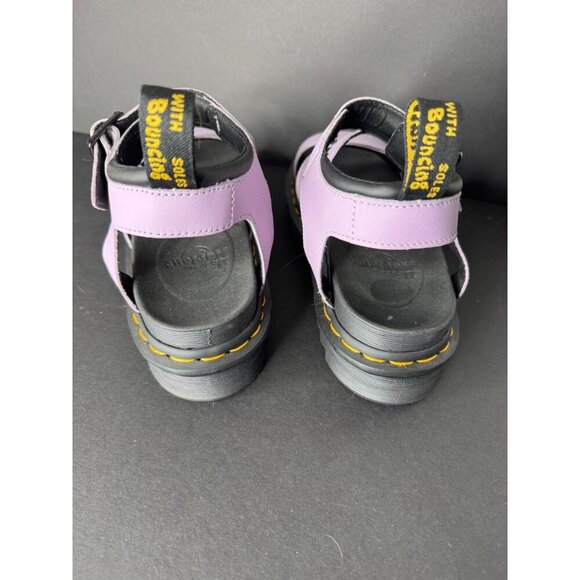 Doc Dr. Martens Blaire Flatform Leather Sandals Purple  Lilac Size 8 39 UK 6 New - Picture 5 of 7